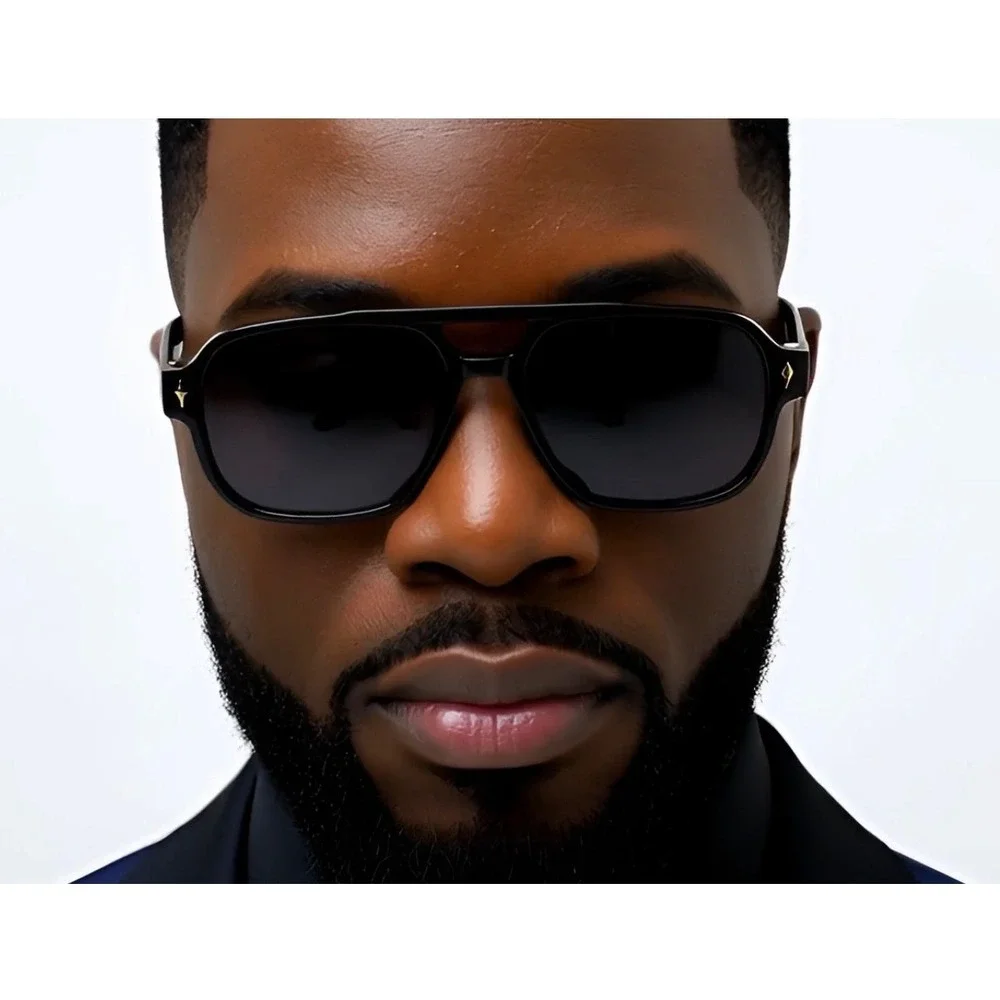 Oversized Classic Modern Retro Hip Hop Shield Style SUNGLASSES Large Black Frame